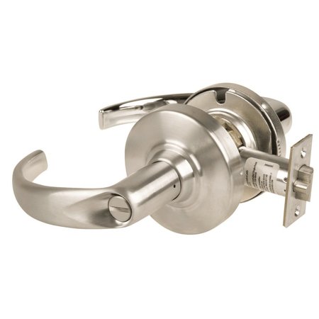 SCHLAGE Grade 2 Privacy Cylindrical Lock with Field Selectable Vandlgard, Sparta Lever, Non-Keyed, Satin Nic ALX40 SPA 619